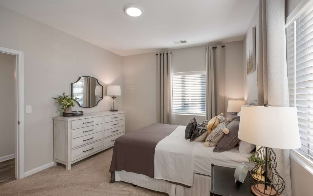 2R - 2 bedroom floorplan layout with 2 bathrooms and 1075 square feet (Inviting Secondary Bedroom)